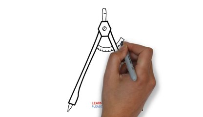 How To Draw a Pair of Compasses Easy Step By Step