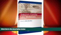 Big Deals  Osborn s Concise Law Dictionary  Full Read Most Wanted