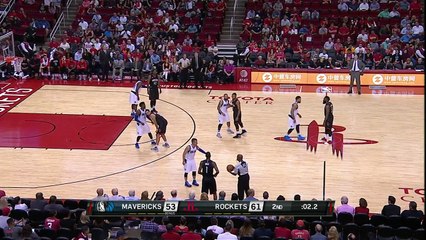 James Harden Beats Clock for Layup - Mavericks vs Rockets - October 30, 2016 - 2016-17 NBA Season