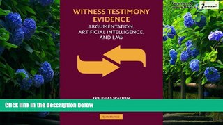 Big Deals  Witness Testimony Evidence: Argumentation and the Law  Best Seller Books Best Seller