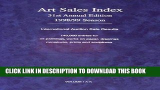 Best Seller The Art Sales Index 1998-99 Free Read