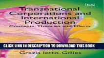 [PDF] Transnational Corporations And International Production: Concepts, Theories And Effects Full