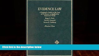 Books to Read  Evidence Law: A Student s Guide to the Law of Evidence As Applied to American