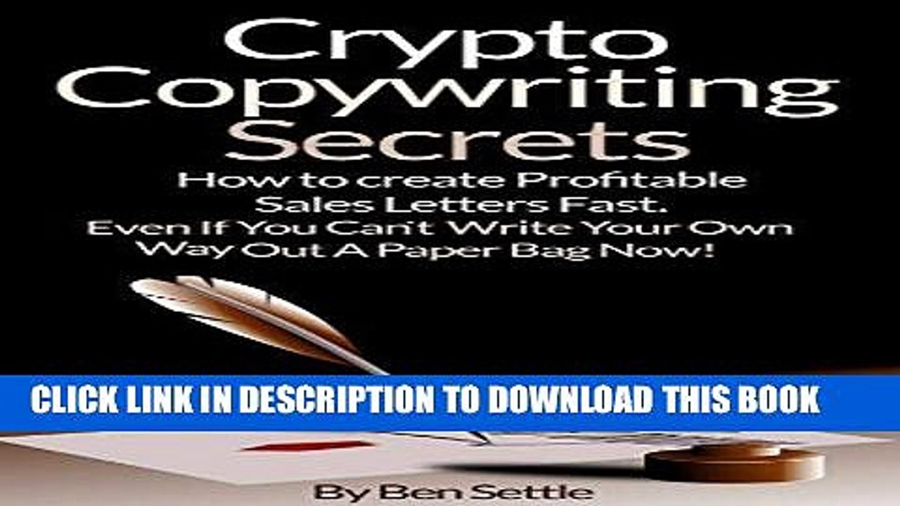 [PDF] Crypto Copywriting Secrets - How to create profitable sales letters fast - even if you can t