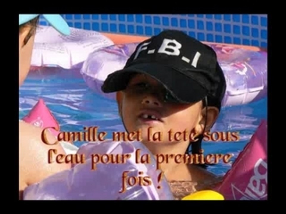 Camille la tête sous l'eau