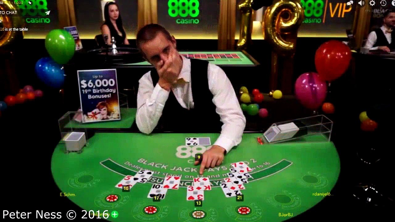 Peter Ness plays blackjack