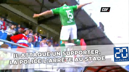 Il attaque un supporter à la Cantona, la police l'arrête au stade