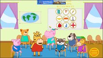 Professions on Kindergarten - Hippo - Peppa Pig - Funny heroes Hippo and friend