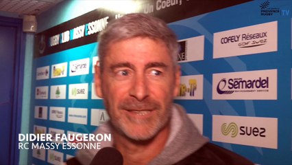 Massy / Provence Rugby : la réaction de Didier Faugeron