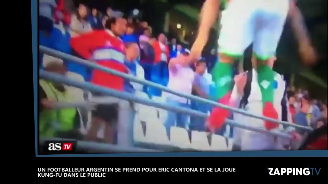 Un footballeur argentin se prend pour Eric Cantona et se la joue kung-fu dans le public (vidéo)