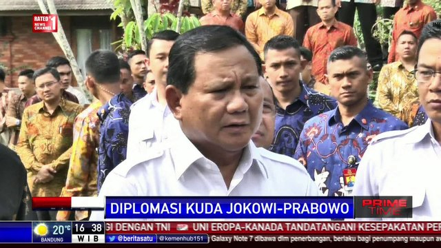 Prabowo Sambut Hangat Kedatangan Jokowi