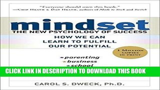 Ebook Mindset: The New Psychology of Success Free Read
