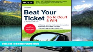 Books to Read  Beat Your Ticket: Go to Court   Win (5th edition)  Best Seller Books Most Wanted