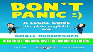 [Free Read] Don t Panic: A Legal Guide (in plain english) for Small Businesses   Creative