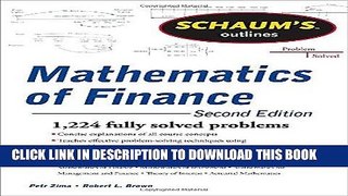 ee Read] Schaum s Outline of  Mathematics of Finance, Second Edition Full Online