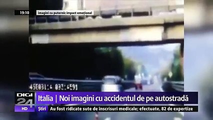 Momentul în care podul se prăbuşeşte peste autostradă 2016