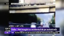 Momentul în care podul se prăbuşeşte peste autostradă 2016