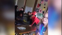 Estudiante se lleva un K.O. tremendo tras golpear a profesora