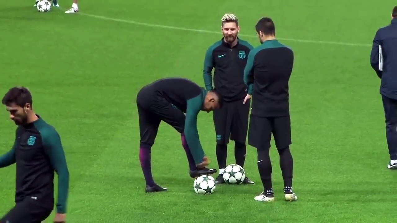 Neymar n'apprécie pas la blague de Luis Suarez