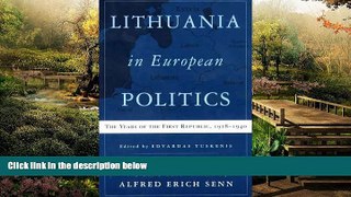 READ FULL  Lithuania in European Politics: The Years of the First Republic, 1918-1940  READ Ebook