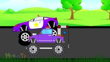 Learn Colors With Police Monster Trucks - Video Learning For Kids-Kids TV