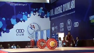 kerem ben hnia haltérophilie tunisien 138 kg arraché au jeux medeterrainnien turkey 2013