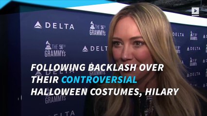 Hilary Duff 'truly sorry' for Halloween costume