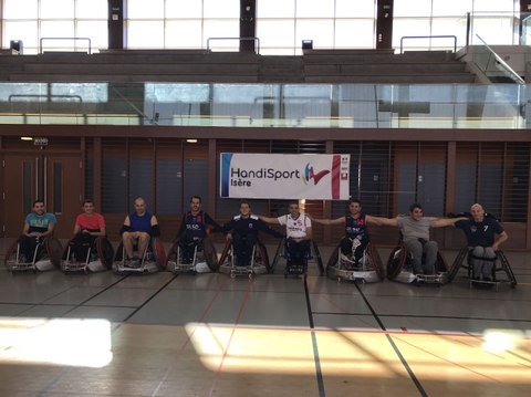 Le FCG Quad Rugby en stage avec le coach de l'équipe de France