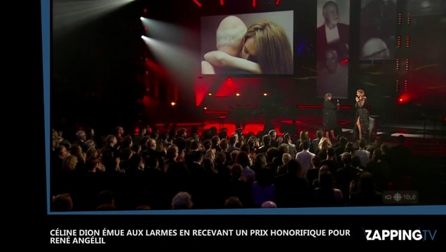 Céline Dion émue aux larmes en recevant un prix au nom de René Angélil