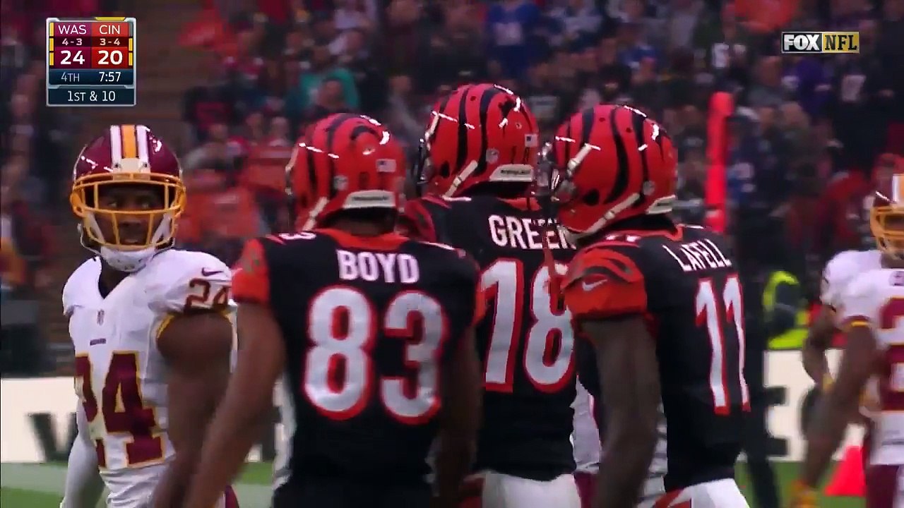 A.J. Green s Amazing Catch Over Josh Norman & Jeremy Hill s TD Run!   Redskins vs. Bengals