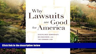 READ FULL  Why Lawsuits are Good for America: Disciplined Democracy, Big Business, and the Common