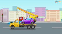 Cars Cartoons - The Orange Racing Car Adventures - Race in the City. Kids Cartoon