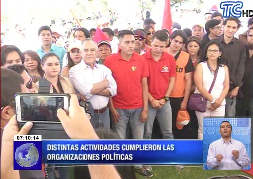 Distintas actividades cumplieron las organizaciones políticas