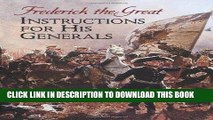 Read Now Instructions for His Generals (Dover Military History, Weapons, Armor) Download Online