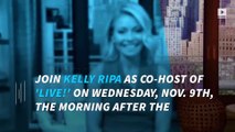 Kelly Ripa to co-host 'Live!' with Megyn Kelly the day after election