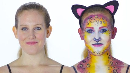 A Lisa Frank-Inspired Leopard Halloween Makeup Tutorial