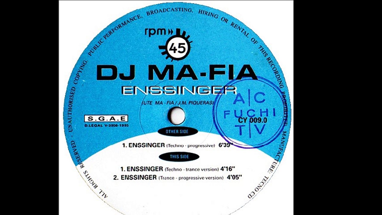 DJ Ma-Fia - Enssinger (Techno Progressive) (A)