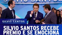 Silvio Santos recebe prêmio de apresentador de melhor confiança do brasileiro