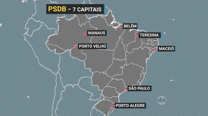 Tải video: Veja como foi a distribuição por partidos nas 26 capitais brasileiras