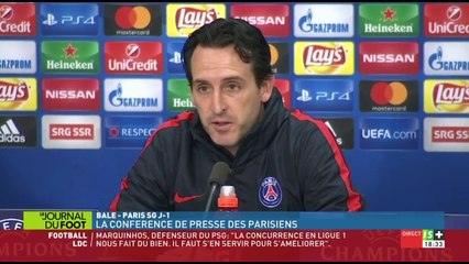 Conf' de presse avant Bâle - PSG (Emery + Marquinhos)