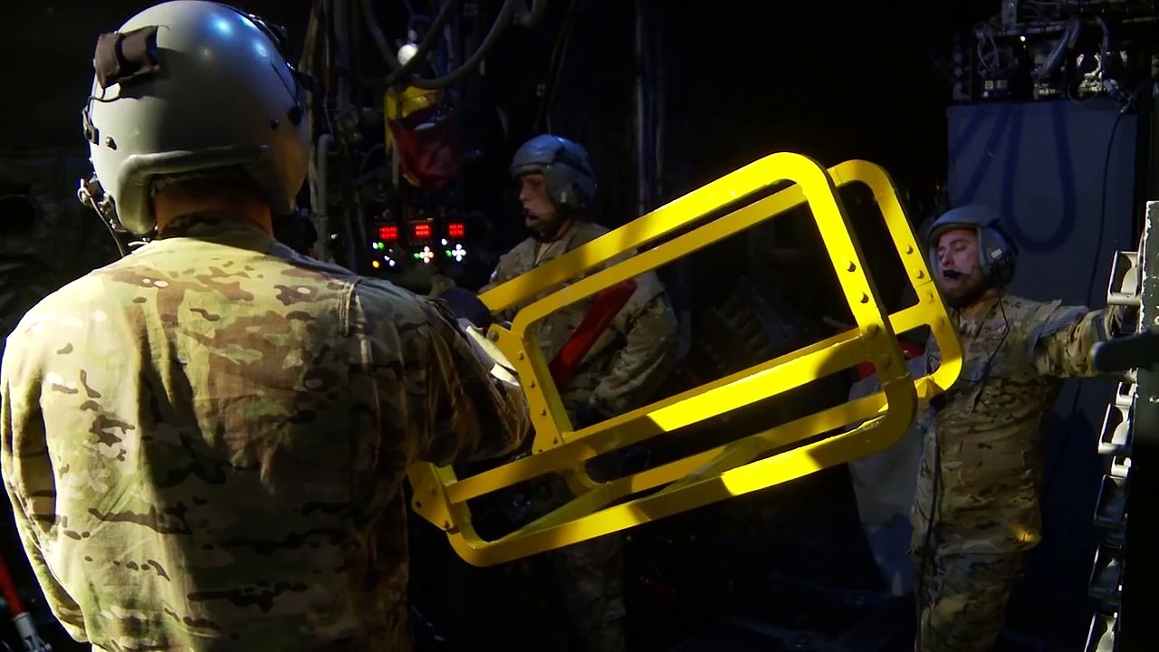 Lockheed AC-130 Gunship firing