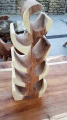 Wine Holder 8 Bottle hand Carved From Solid Suarwood