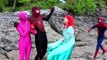 Spiderman & Ariel Mermaid vs Ursula! w/ Frozen Elsa & Anna, Pink Spidergirl, Superman & Joker :)