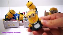 Jumping On the Bed | 5 Little Minions Jumping Nursery Rhymes song video for kids