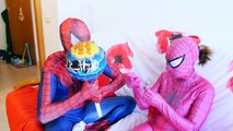 SPIDERMAN vs PINK SPIDERGIRL! Gummy JOKER TONGUE EP2