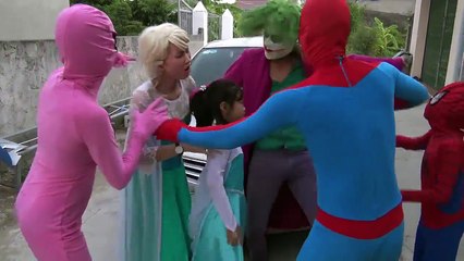 Frozen Elsa Baby Rescued by Spiderman escape crash Joker EP3