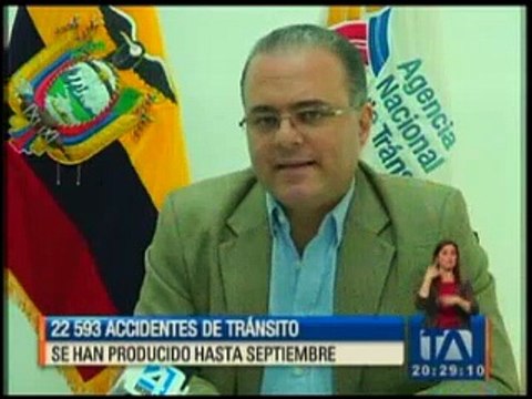 22 593 accidentes de tránsito se produjeron hasta septiembre