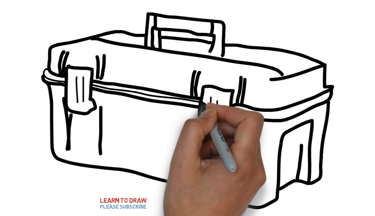 How To Draw a Tool Box Step By Step For Kids