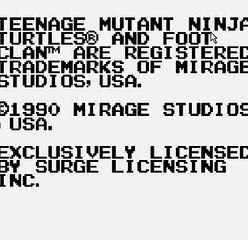 TMNT Fall of the Foot Clan for Gameboy