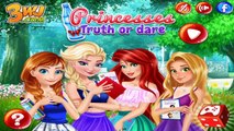 Disney Princesses Elsa Anna Rapunzel and Ariel Truth Or Dare Baby Games